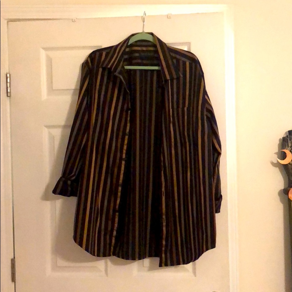 Striped button up